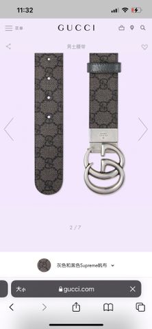 Belt nam GUCCI* dây hoạ tiết Logo mặt xoay dùng hai mặt dây cao cấp