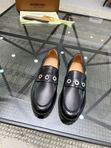 Giày nam Loafer BURBERRY* da bò khoá bạc kiểu đẹp sang lịch lãm VIP 1:1