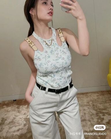 Áo ba lỗ L*V vai đai da đẹp độc