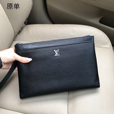 Clutch LV nam nữ da mềm đẹp 28cm