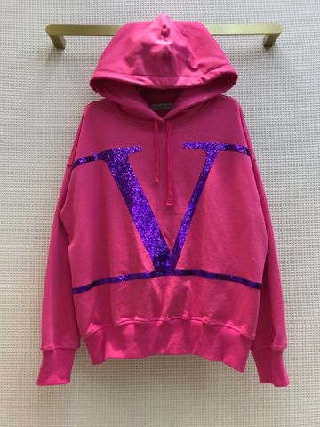 Áo hoodie nữ VALENTINO* in chữ đẹp SIÊU CẤP dáng dài rộng SML