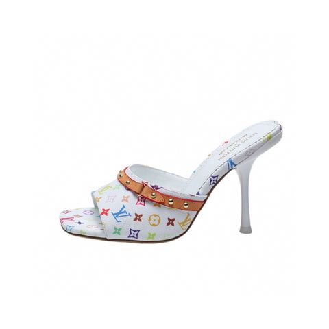 Dép cao gót L*V cao 5cm và 9cm quai hoạ tiết Monogram cao cấp VIP 1:1