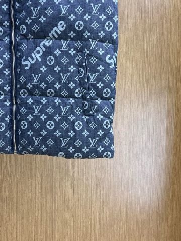 Áo gile nam L*V hoạ tiết Monogram có mũ đẹp cao cấp