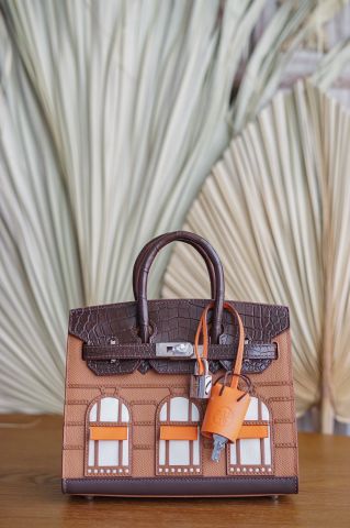 Túi HERMES birkin hoạ tiết nổi phối vân cá sấu đẹp độc mẫu mới SIÊU CẤP chất chuẩn