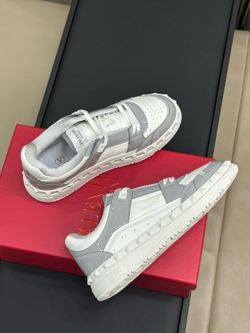 Giày thể thao nam VALENTINO* nam nữ da bò phối màu đế viền gai đẹp độc VIP 1:1