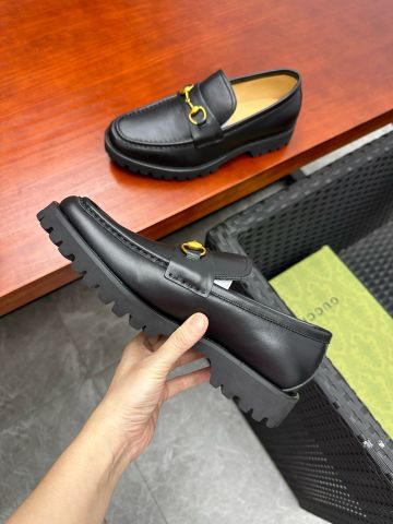 Giày nam Loafer GUCCI* da bò đế cao nhẹ hàng đẹp VIP 1:1