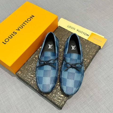 Giày nam Loafer L*V  Damier Graphite