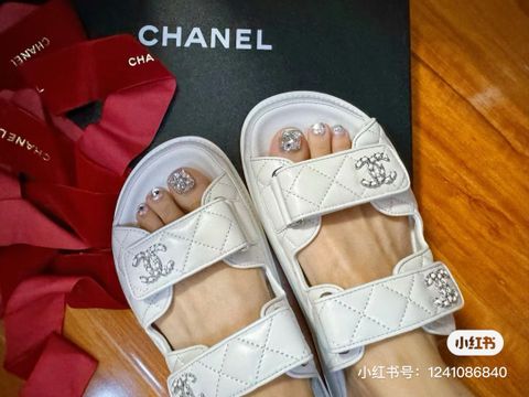 Sandal nữ CHA*NEL* hai quai dáng khoẻ đẹp VIP 1:1