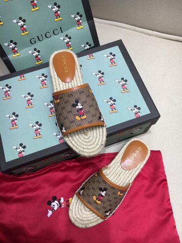 Dép nữ GUCCI mickey đế cói đẹp