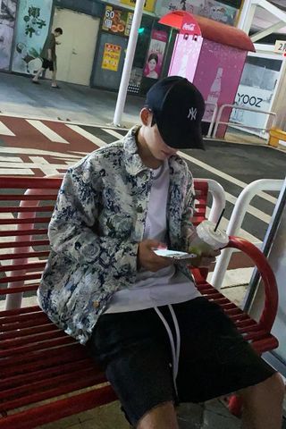 Áo khoác jeans nam hoạ tiết hàng độc