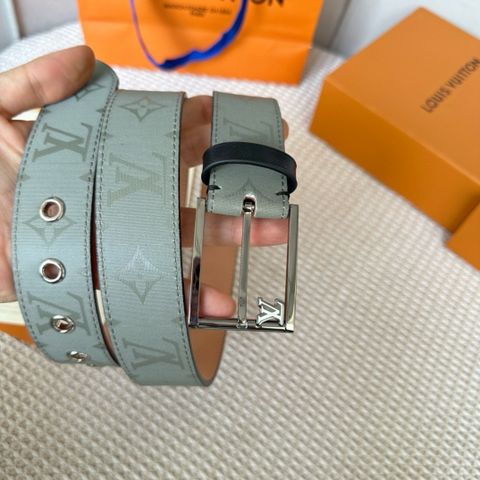 Belt nam LV* dây hoạ tiết Monogram màu xám đá đẹp SIÊU CẤP