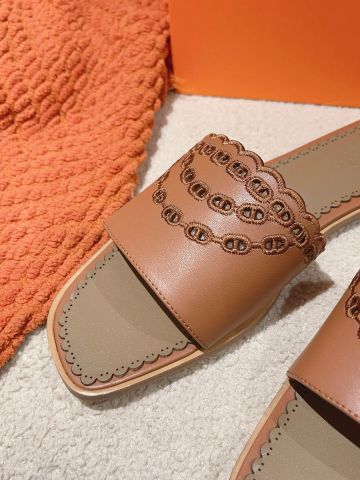 Dép nữ Herme*s Oran Broderie