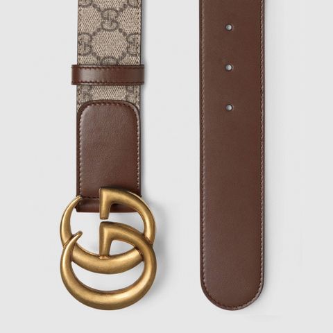 Belt nữ GUCCI* bản 3cm dây hoạ tiết logo phối da lỳ đẹp cao cấp