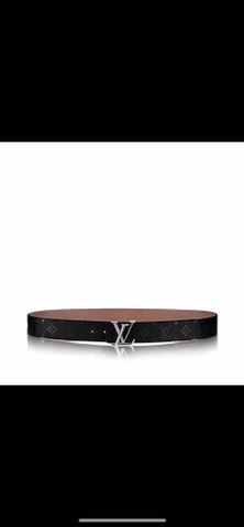 Belt nam LV* dây hoạ tiết Monogram đen lót nâu dùng cả hai mặt dây đẹp cao cấp