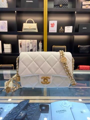 Túi xách nữ chanel* SIÊU CẤP size 21cm dây xích đồng xu vàng mẫu mới đẹp sang