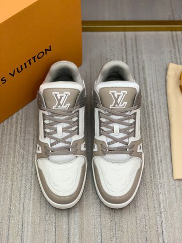 Sneaker LV* trainer nam nữ da bò dập Monogram phối màu siêu đẹp VIP 1:1