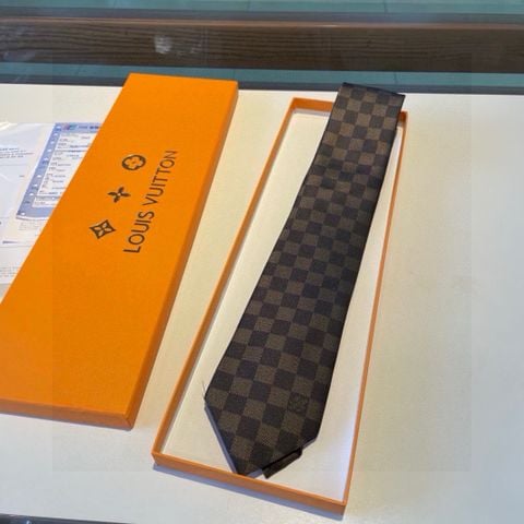 Cravat nam nữ L*V hoạ tiết caro nhiều màu đẹp sang lịch lãm VIP 1:1