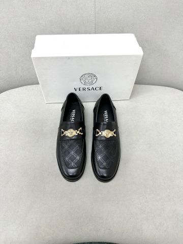 Giày nam Loafer VERSACE* in nổi hoạ tiết Logo đẹp lịch lãm cao cấp