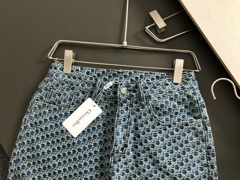 Bộ quần áo jeans nam Di*or* hoạ tiết oblique