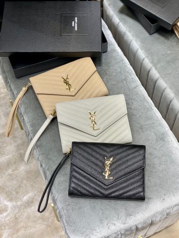 Clutch YSL* da hạt khoá vàng size 24cm đẹp sang siêu cấp