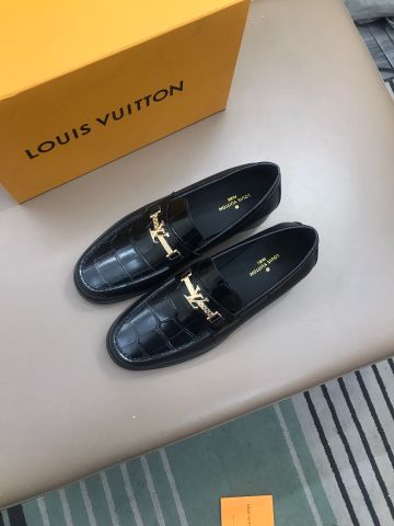 Giày nam Loafer LV* da vân cá sấu đẹp lịch lãm cao cấp