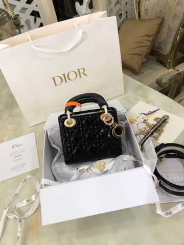 Túi xách nữ Dior* mini 17cm da bóng khoá vàng/ bạc đẹp sang có nhiều màu SIÊU CẤP