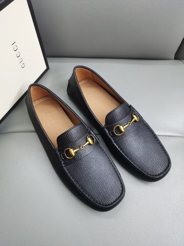 Giày lười GUCCI* SIÊU CẤP da vân khoá vàng đẹp lịch lãm