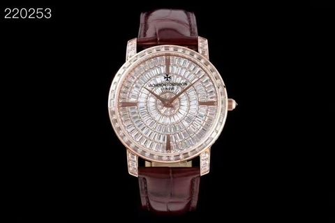 Đồng hồ nam vacheron* constantin* dây cá sấu mặt nạm full kim cương ống cực đẹp