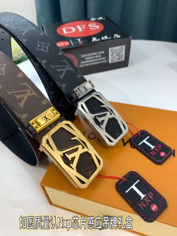 Belt nam LV* dây hoạ tiết Monogram