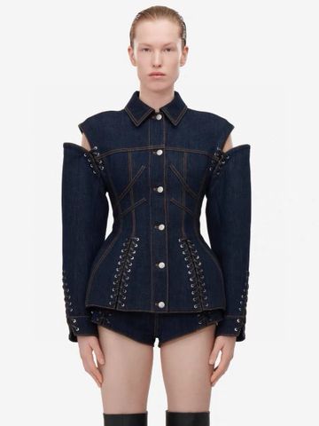 Áo jeans nữ peplum dáng xòe VIP 1:1