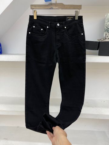 Quần jeans nam DG* màu đen và trắng trơn tag vuông vàng túi sau đẹp SIÊU CẤP