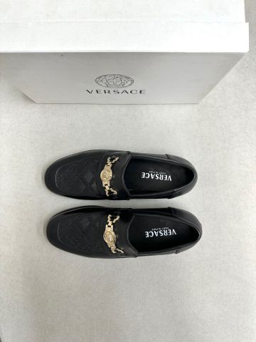 Giày nam Loafer VERSACE* in nổi hoạ tiết Logo đẹp lịch lãm cao cấp