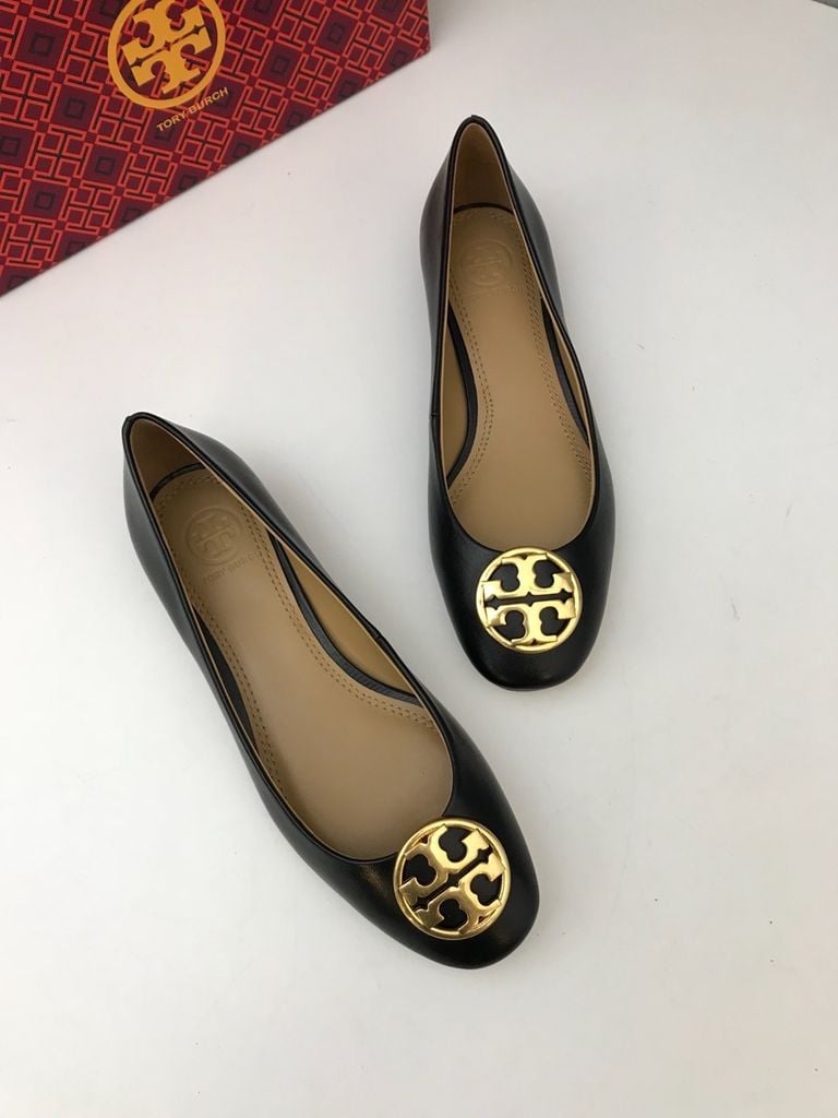 Giày nữ Tory Burch đế thấp 2,5cm da bò lỳ đẹp SIÊU CẤP chất chuẩn nét: –  lien fashion