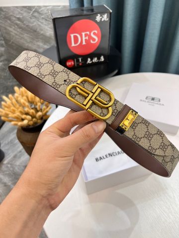 Belt nam nữ Balenciaga* x GUCCI* dây hoạ tiết Logo dùng đc cả 2 mặt