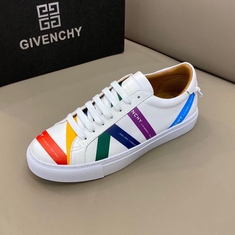 Giày nam buộc dây GIVENCHY da bò lỳ in chữ 2 màu