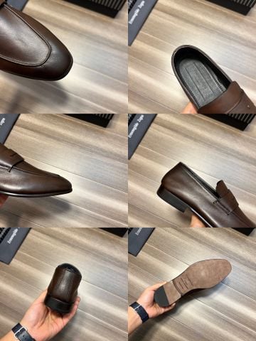 Giày âu lười zegna* VIP 1:1 da cừu mềm kiểu đẹp lịch lãm màu nâu và đen