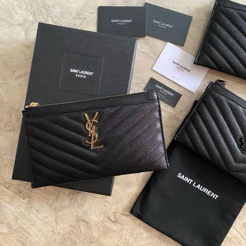 Túi Clutch YSL* da cừu trắng trần Vân trám phồng đẹp sang VIP 1:1