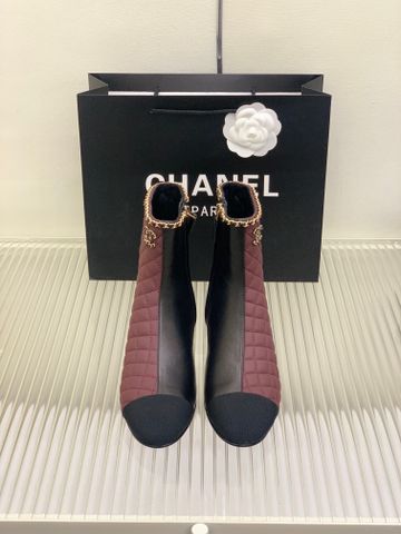 Boot chanel* da bê trần trám viền xích vàng đẹp SIÊU CẤP