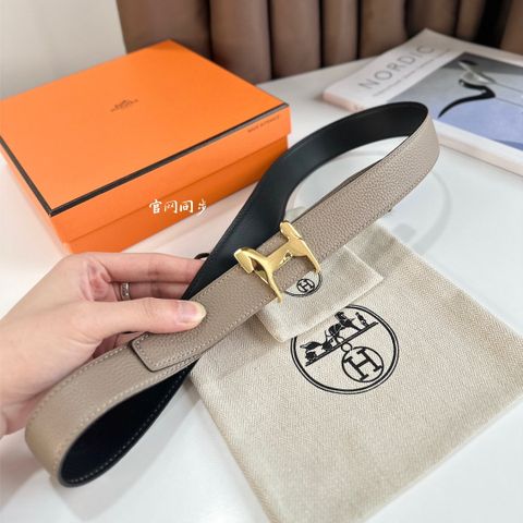 Belt nam nữ HERMES* bản 3.2cm dây da bò cao cấp