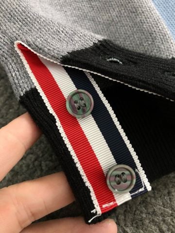 Áo blazer len Thom* Browne* nam nữ phối màu đẹp