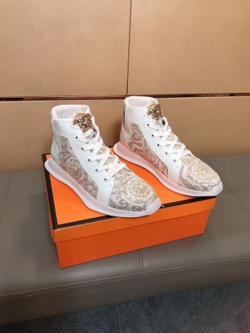 Giày thể thao nam cao cổ VERSACE* hoạ tiết hoa văn