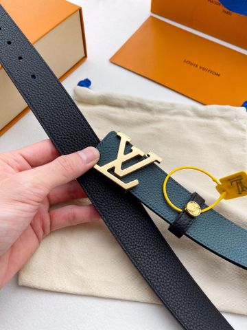 Belt nam LV* bản 3,5cm dây da bò mềm dùng đc cả 2 mặt có nhiều màu đẹp
