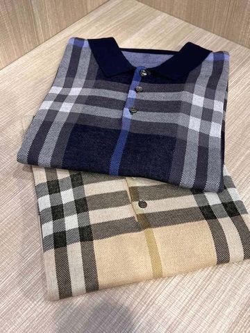 Áo phông nam có cổ BURBERRY* chất montagut hoạ tiết kẻ có 2 màu đẹp SIÊU CẤP