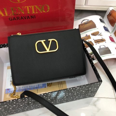 Clutch nữ VALENTINO kèm dây đeo dài size 24cm hàng đẹp cao cấp