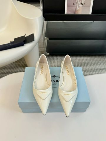 Giày bệt PRADA* mũi nhọn da bóng cao cấp