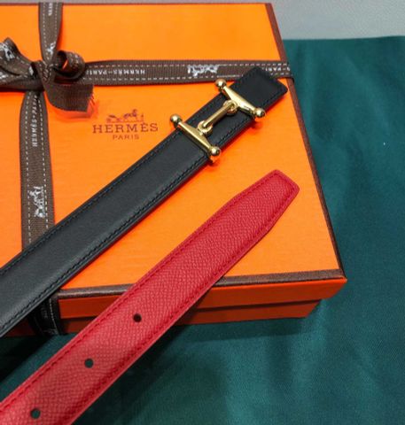 Belt nữ HERMES bản 2,4cm dây da dùng 2 mặt đẹp cao cấp