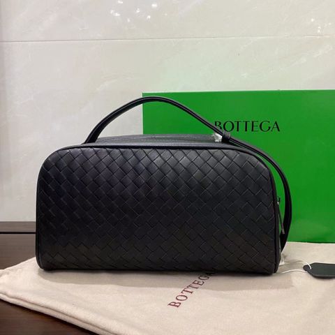 Ví cầm tay Bottega* Veneta* cho nam da bê non đan mềm cao cấp form dáng đẹp ngăn rộng rãi SIÊU CẤP