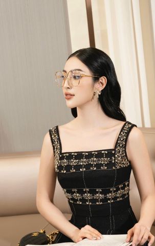 Gọng kính miu* miu* khung viền kim loại đẹp sang VIP 1:1