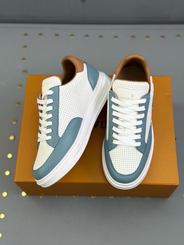 Giày thể thao nam L*V da bò phối màu kiểu đẹp VIP 1:1