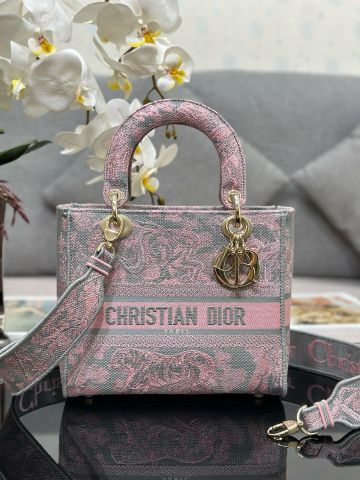 Túi xách nữ Dior* lady 24cm thêu VIP 1:1